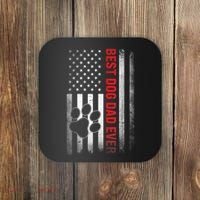 Funny Dad Fathers Day Dog Dad Best Fathers Day Gift Coaster thumb 0