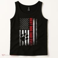 Funny Dad Fathers Day Dog Dad Best Fathers Day Gift Tank Top thumb 2