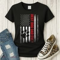 Funny Dad Fathers Day Dog Dad Best Fathers Day Gift Women's T-Shirt thumb 3