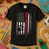 Funny Dad Fathers Day Dog Dad Best Fathers Day Gift Kids T-Shirt thumb 3