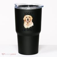 Funny Downward Facing Dog Yoga Gift With A Golden Retriever Tumbler thumb 0