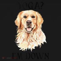 Funny Downward Facing Dog Yoga Gift With A Golden Retriever Toddler Hoodie thumb 2