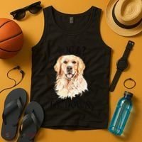 Funny Downward Facing Dog Yoga Gift With A Golden Retriever Tank Top thumb 4