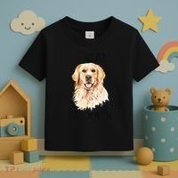 Funny Downward Facing Dog Yoga Gift With A Golden Retriever Toddler T-Shirt thumb 3