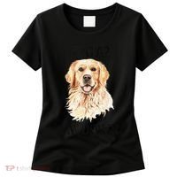 Funny Downward Facing Dog Yoga Gift With A Golden Retriever Women's T-Shirt thumb 0