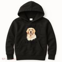 Funny Downward Facing Dog Yoga Gift With A Golden Retriever Kids Hoodie thumb 0