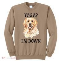 Funny Downward Facing Dog Yoga Gift With A Golden Retriever Sweatshirt thumb 0
