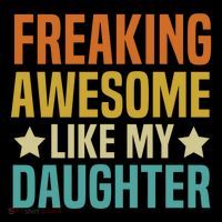 Fathers Day Freaking Awesome Like My Daughter Funny Dad Cool Gift Women's Hoodie thumb 2