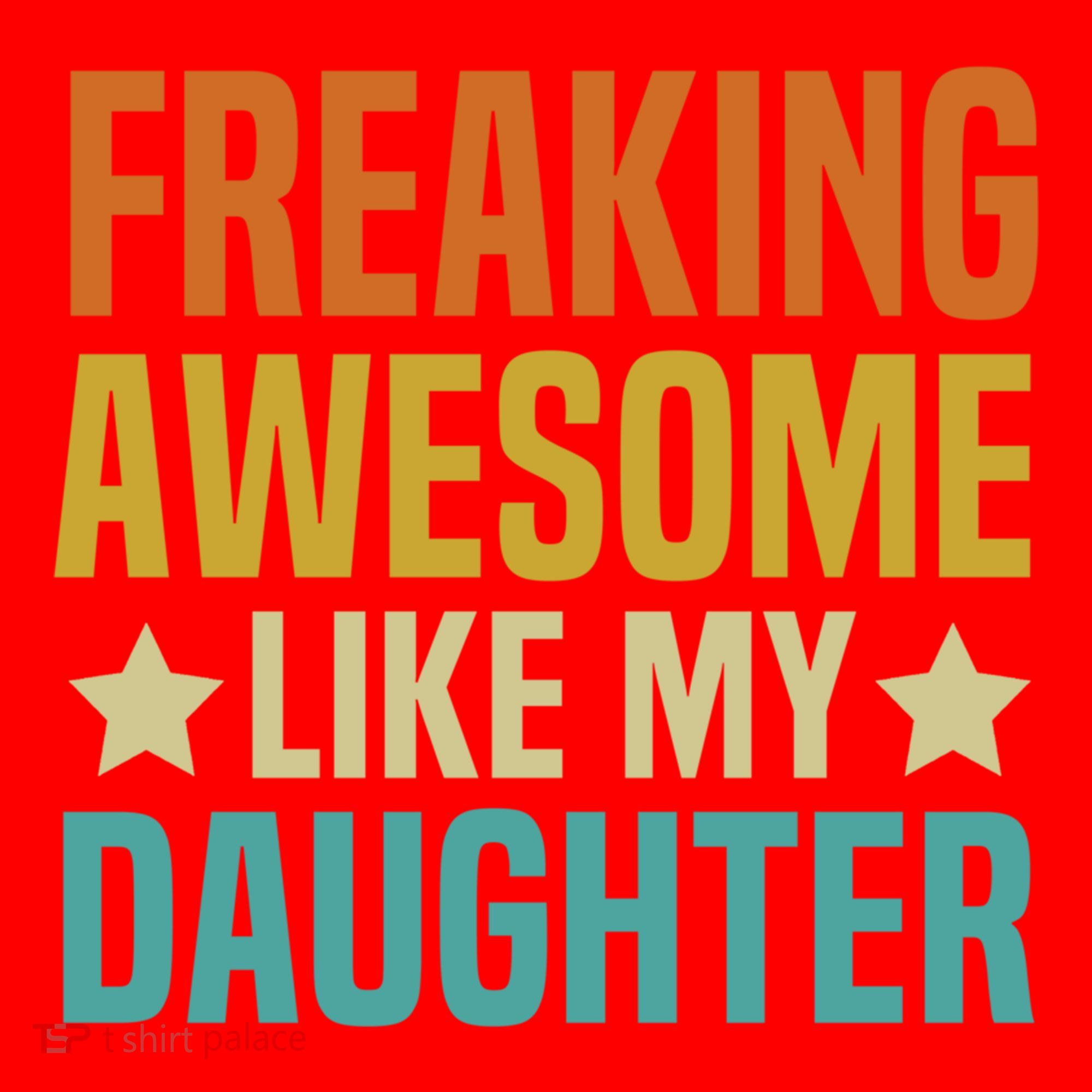 Fathers Day Freaking Awesome Like My Daughter Funny Dad Cool Gift Santa Hat