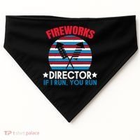Fireworks Director Funny Bang 4th Of July USA-Made Doggie Bandana thumb 0