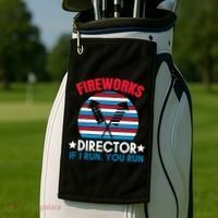 Fireworks Director Funny Bang 4th Of July Golf Towel thumb 2