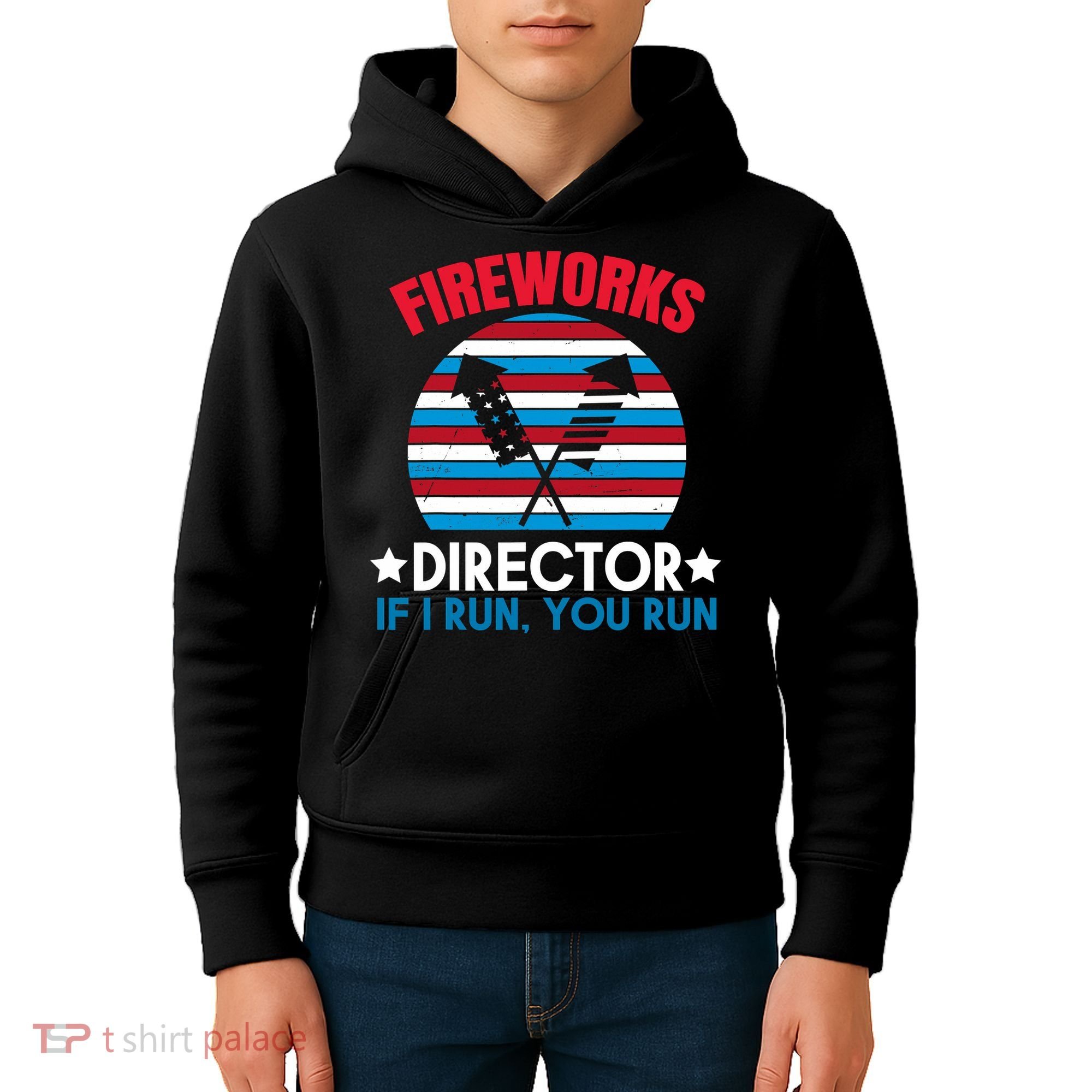Fireworks Director Funny Bang 4th Of July Kids Hoodie