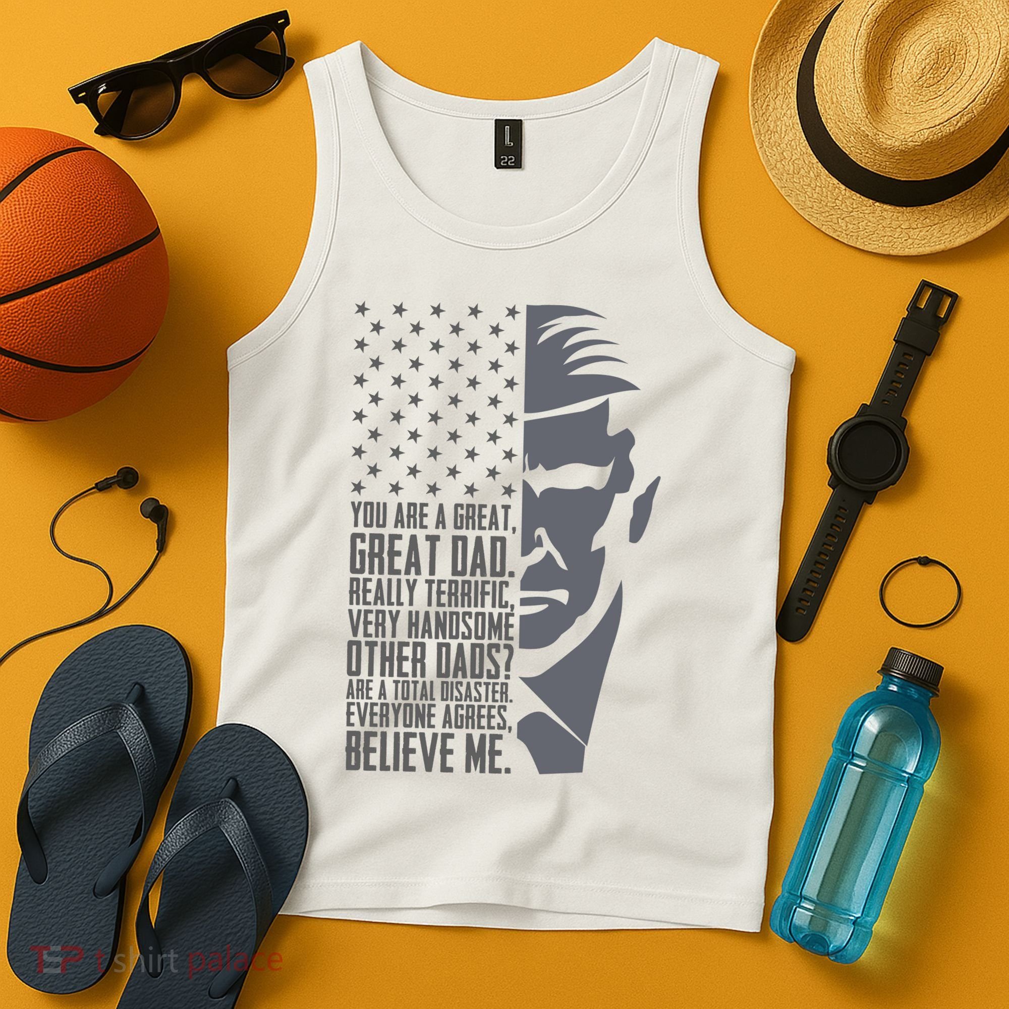 Fathers Day Funny Dad Shirts Great Dad Donald Trump Father's Day Gift Tee Tank Top