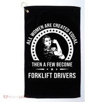 Forklift Driver For Women Forklift Driver Golf Towel thumb 0