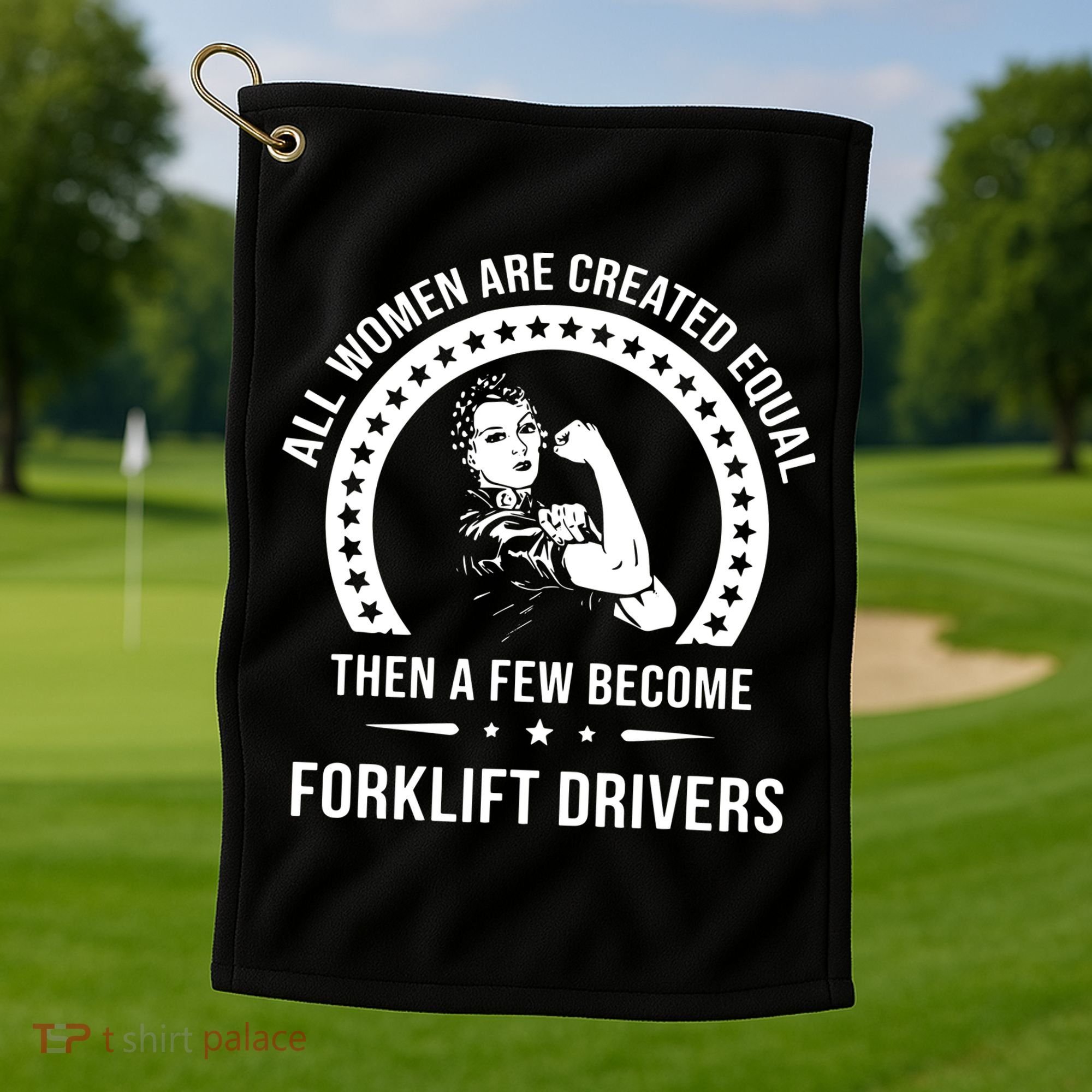 Forklift Driver For Women Forklift Driver Golf Towel