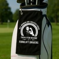 Forklift Driver For Women Forklift Driver Golf Towel thumb 2