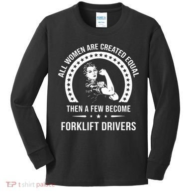 Forklift Driver For Women Forklift Driver Kids Long Sleeve Shirt