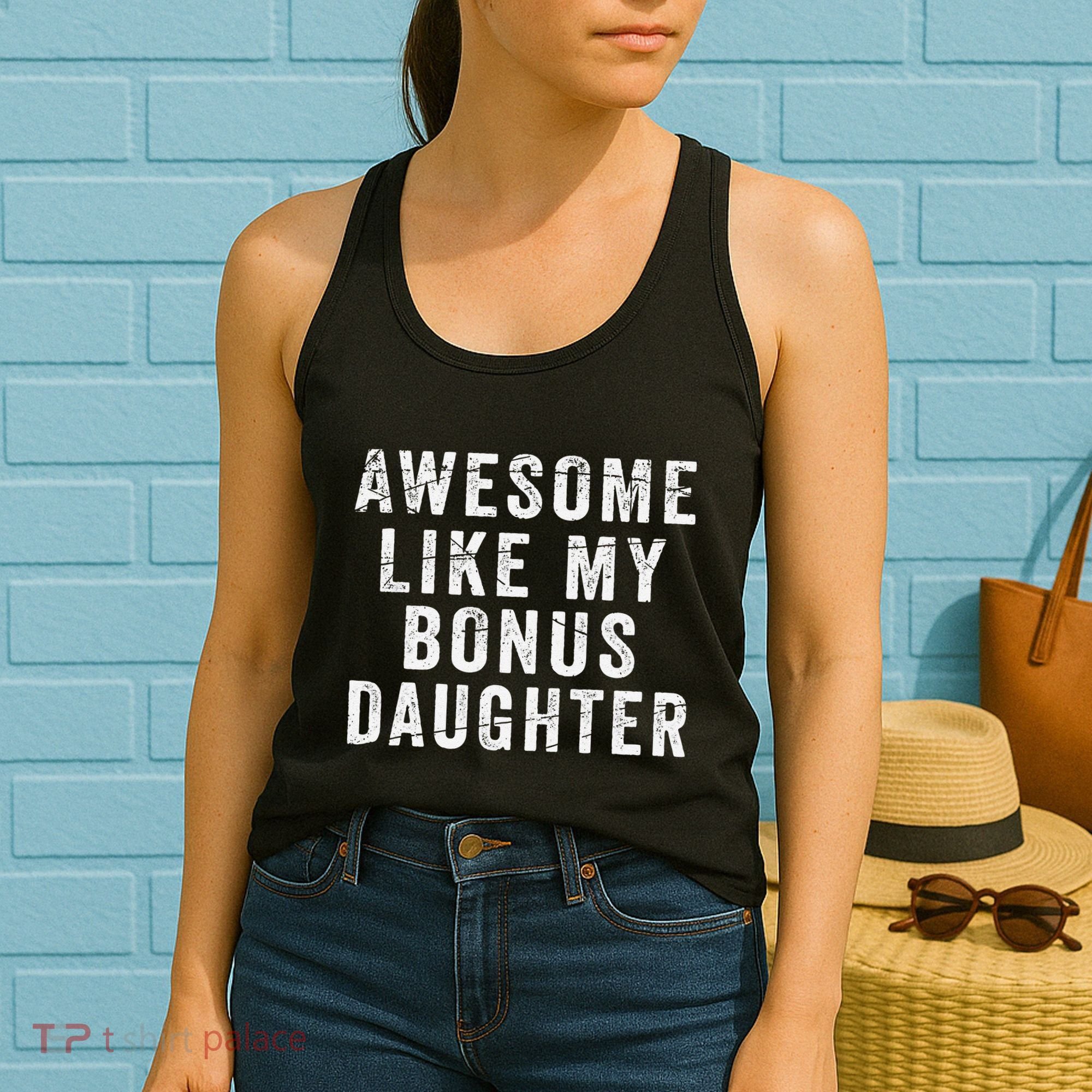 Fathers Day From Stepdaughter Awesome Like My Daughter Women's Tank Top