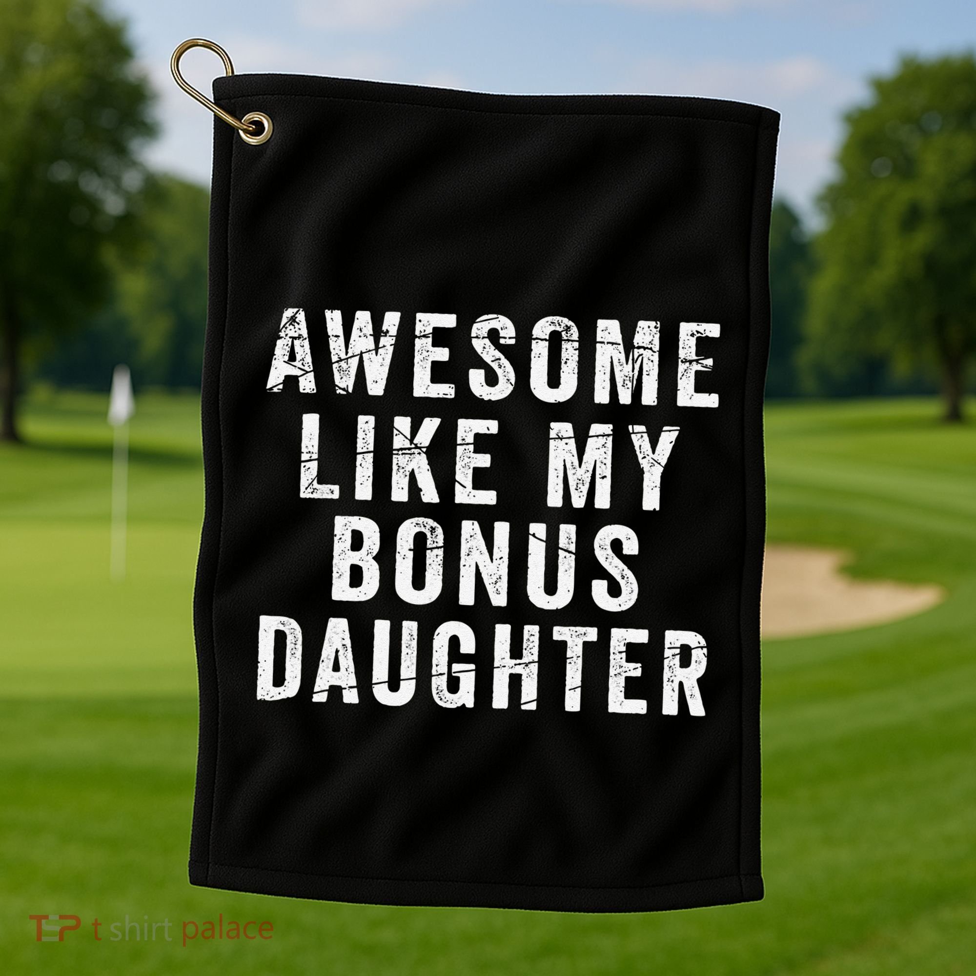 Fathers Day From Stepdaughter Awesome Like My Daughter Golf Towel
