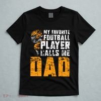 Fathers Day Football Player Dad American Sport Football T-Shirt thumb 5