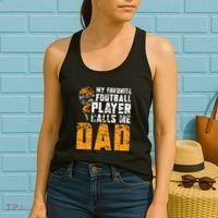Fathers Day Football Player Dad American Sport Football Women's Tank Top thumb 2