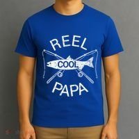 Father's Day Funny Fishing Reel Cool Papa Dad Gift T-Shirt thumb 3