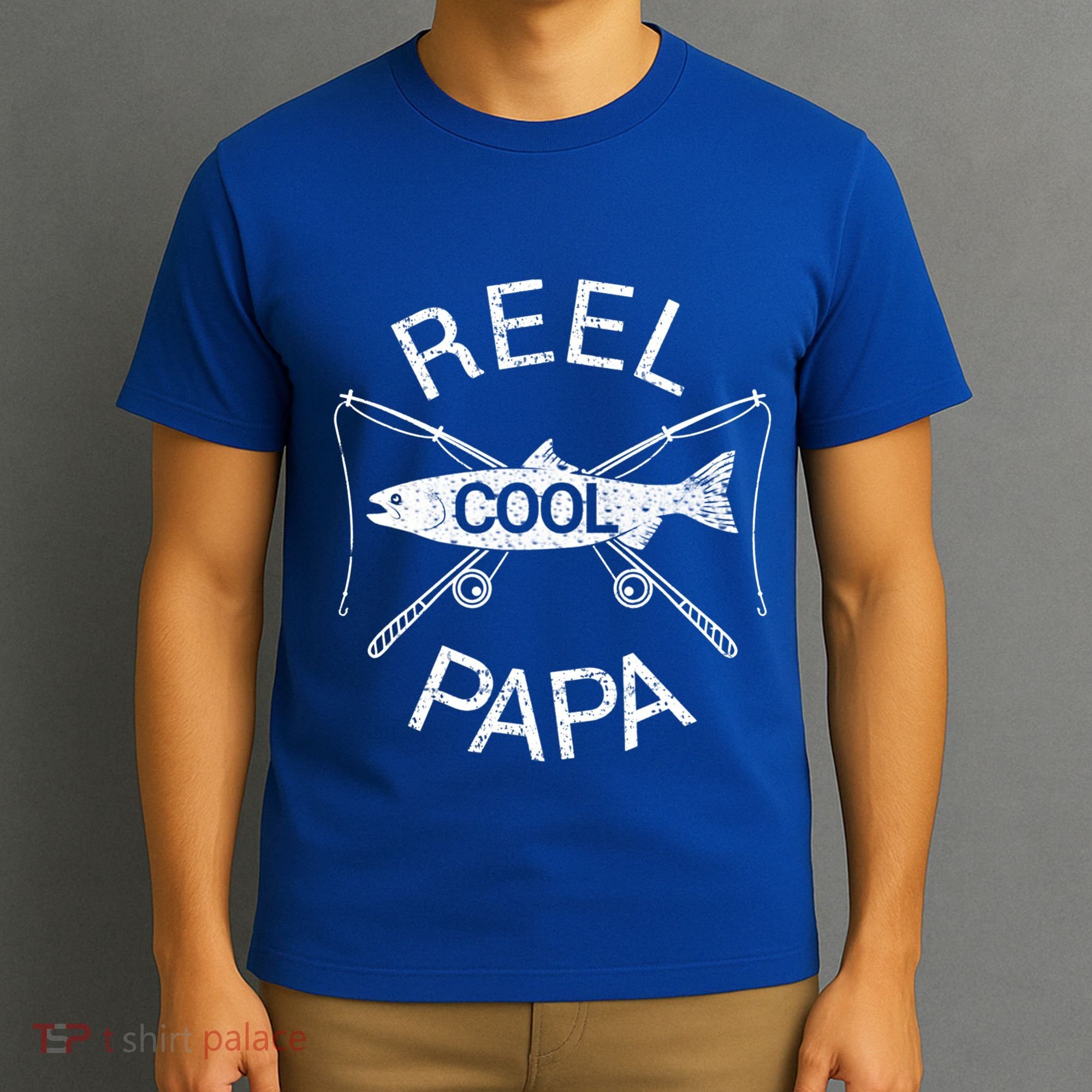 Father's Day Funny Fishing Reel Cool Papa Dad Gift T-Shirt