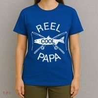 Father's Day Funny Fishing Reel Cool Papa Dad Gift T-Shirt thumb 4