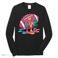 Football Drip For Lineman WR QB RB Ice Cream Sprinkles Long Sleeve Shirt thumb 0