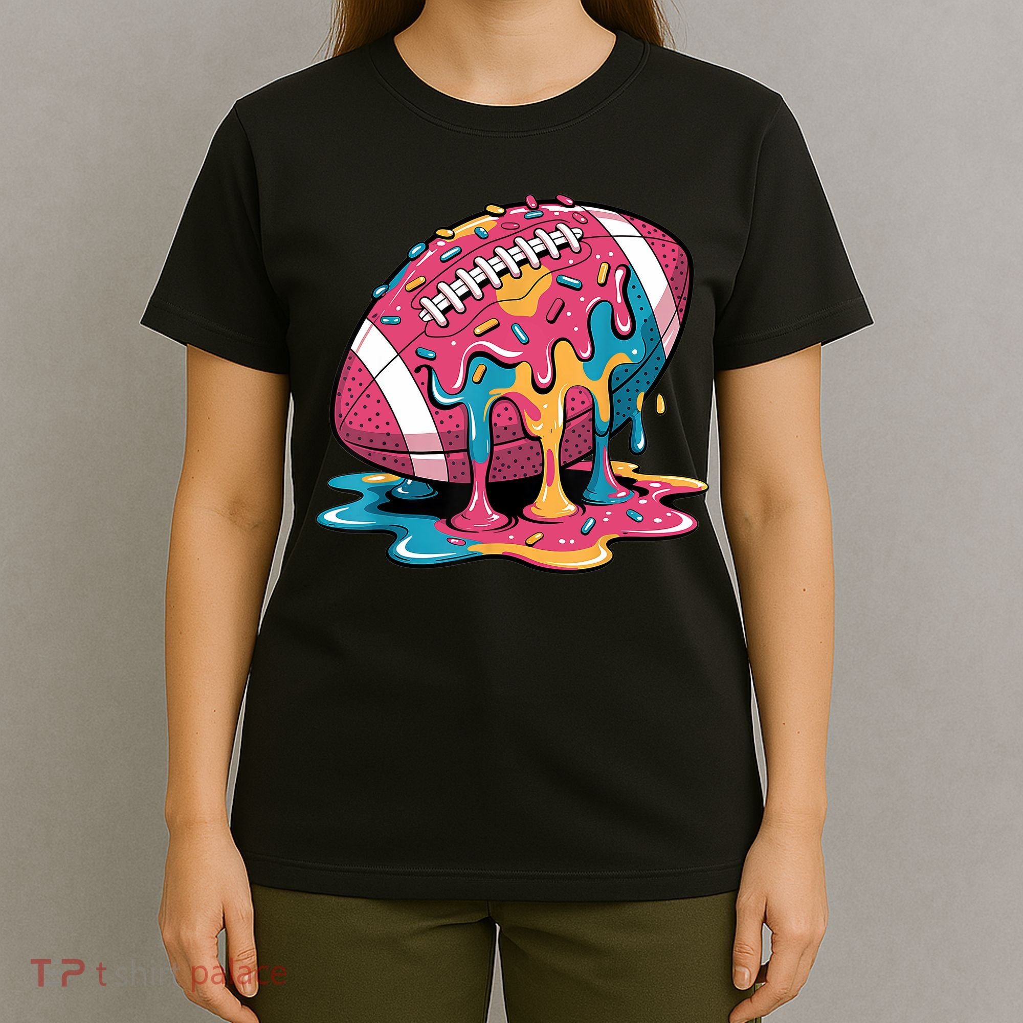 Football Drip For Lineman WR QB RB Ice Cream Sprinkles T-Shirt