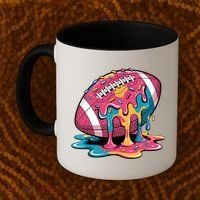 Football Drip For Lineman WR QB RB Ice Cream Sprinkles Coffee Mug thumb 2