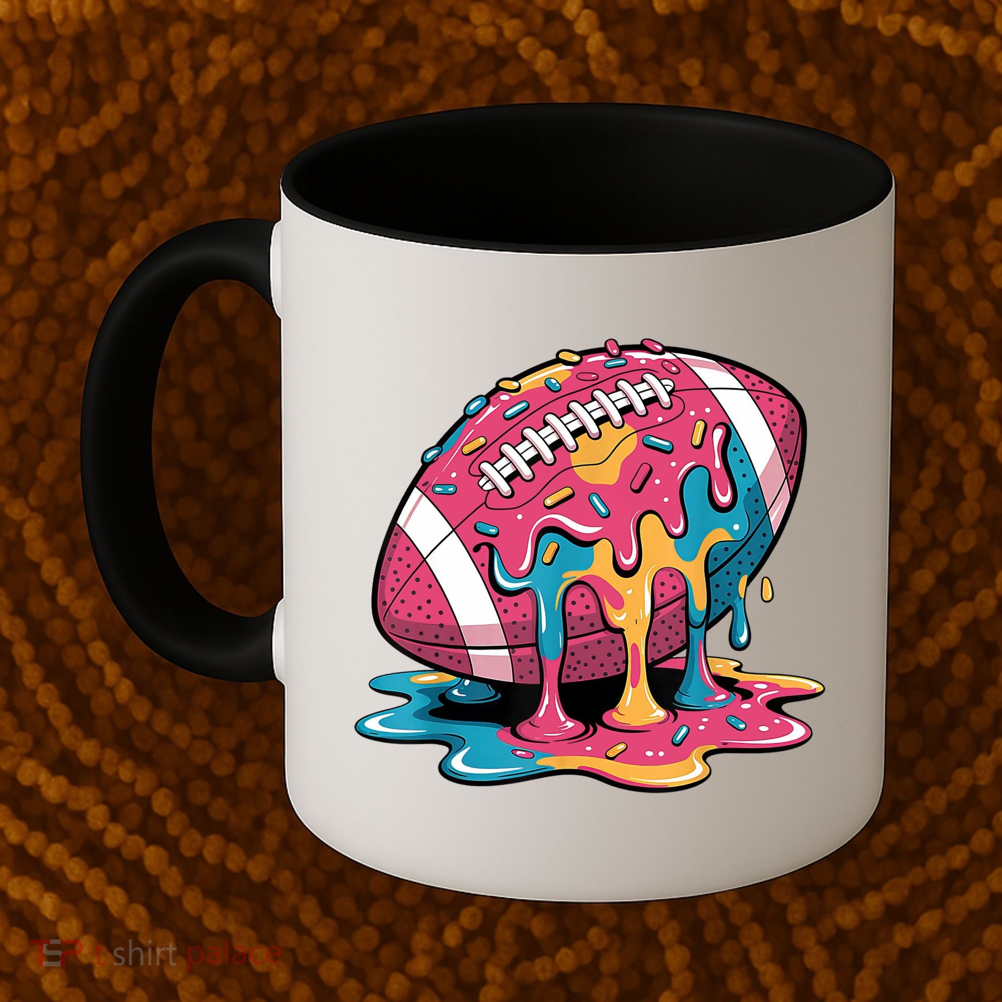 Football Drip For Lineman WR QB RB Ice Cream Sprinkles Coffee Mug