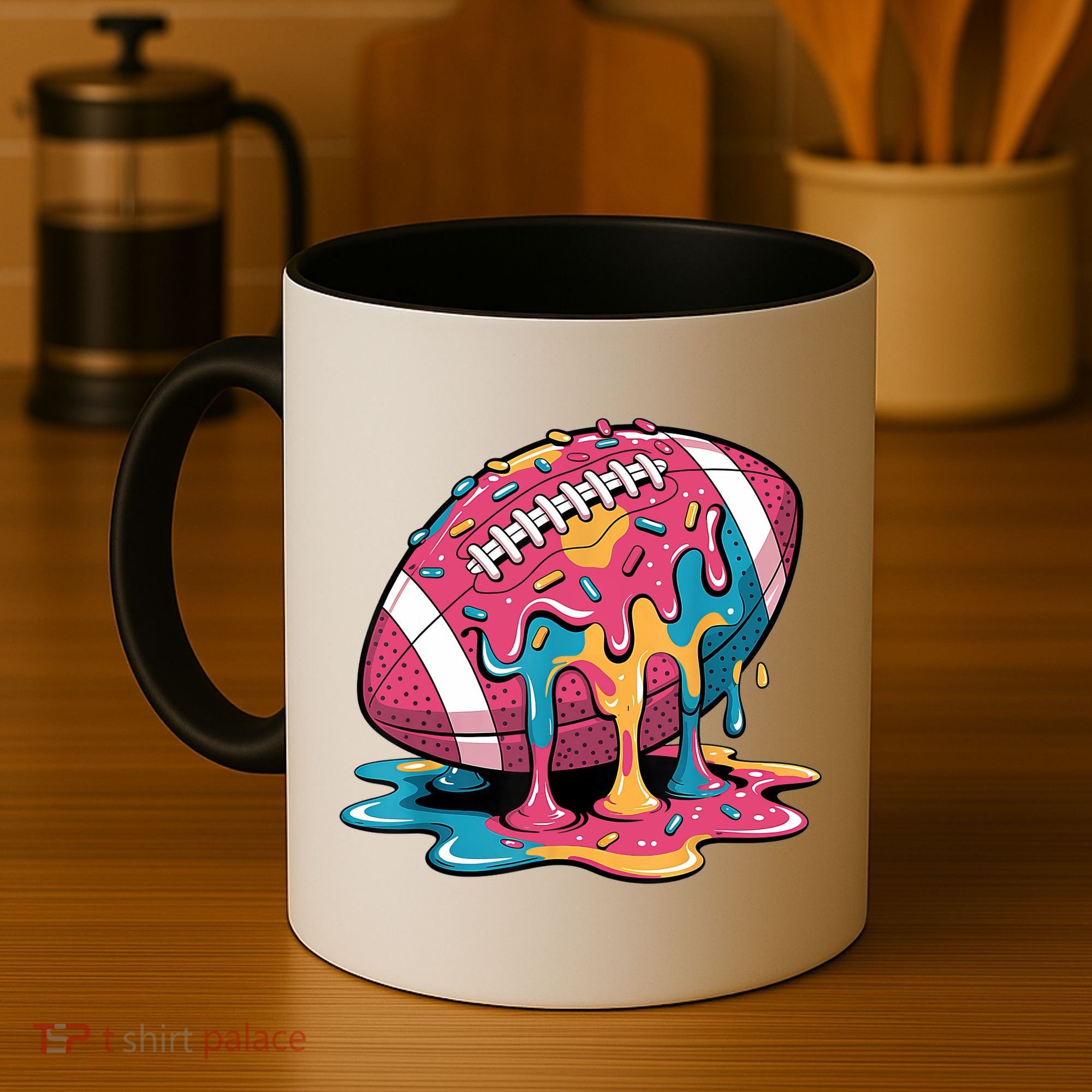 Football Drip For Lineman WR QB RB Ice Cream Sprinkles Coffee Mug