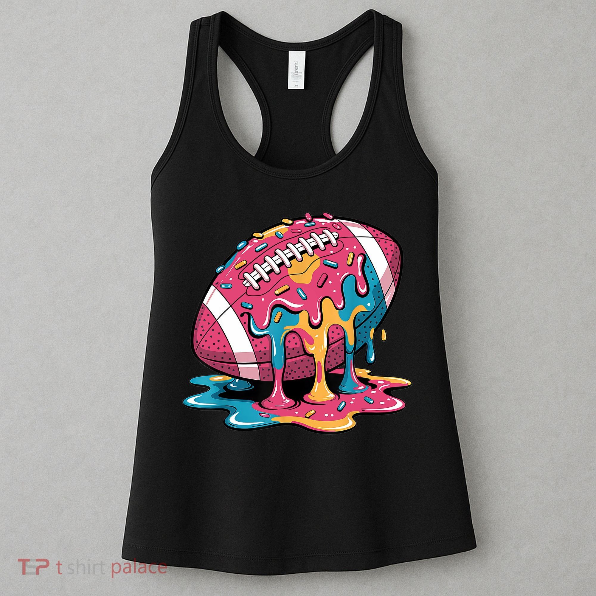 Football Drip For Lineman WR QB RB Ice Cream Sprinkles Women's Tank Top