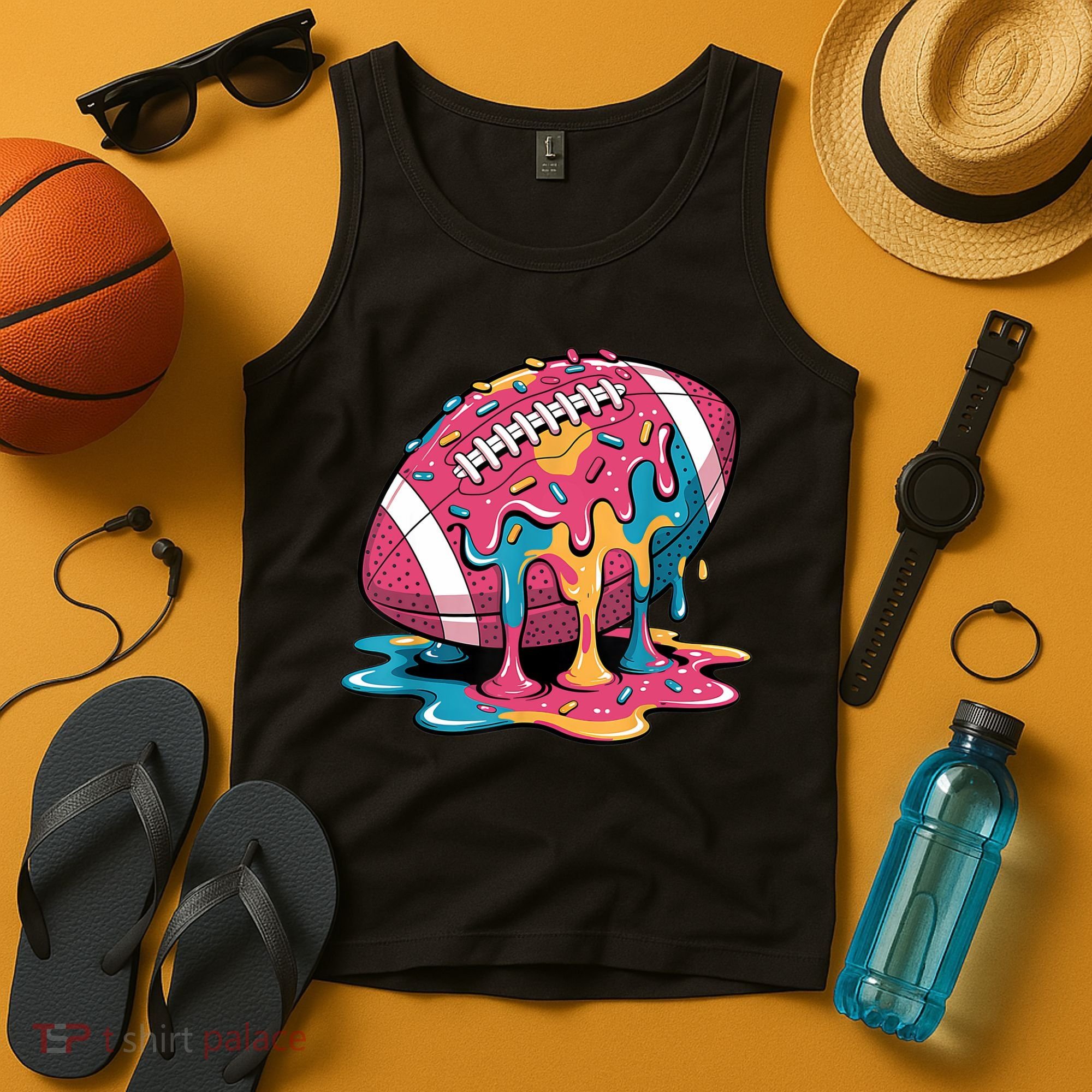 Football Drip For Lineman WR QB RB Ice Cream Sprinkles Tank Top