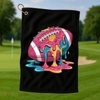 Football Drip For Lineman WR QB RB Ice Cream Sprinkles Golf Towel thumb 1