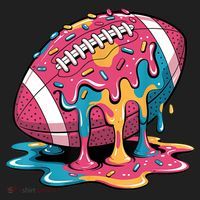 Football Drip For Lineman WR QB RB Ice Cream Sprinkles Golf Towel thumb 3