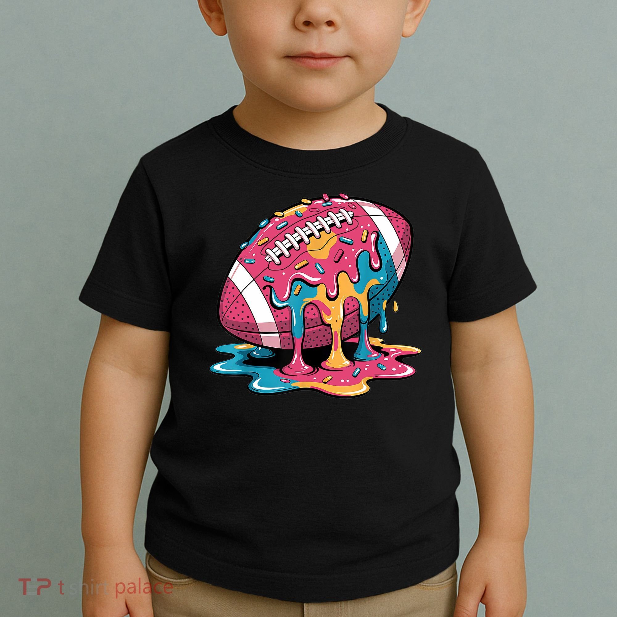 Football Drip For Lineman WR QB RB Ice Cream Sprinkles Toddler T-Shirt
