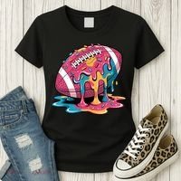 Football Drip For Lineman WR QB RB Ice Cream Sprinkles Women's T-Shirt thumb 3