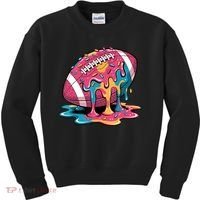 Football Drip For Lineman WR QB RB Ice Cream Sprinkles Kids Sweatshirt thumb 0