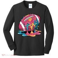 Football Drip For Lineman WR QB RB Ice Cream Sprinkles Kids Long Sleeve Shirt thumb 0