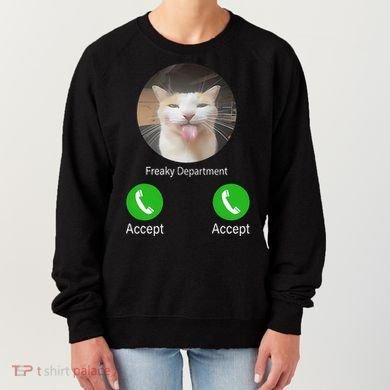 Freaky Department Funny Cat Meme Women's Sweatshirt