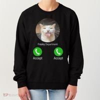 Freaky Department Funny Cat Meme Women's Sweatshirt thumb 0