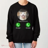 Freaky Department Funny Cat Meme Women's Sweatshirt thumb 0