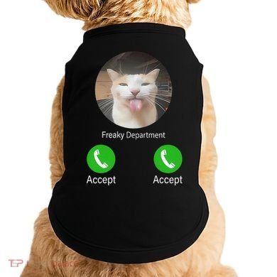 Freaky Department Funny Cat Meme Doggie Tank