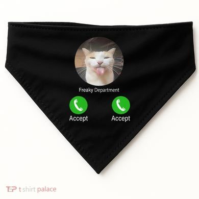 Freaky Department Funny Cat Meme USA-Made Doggie Bandana