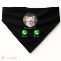 Freaky Department Funny Cat Meme USA-Made Doggie Bandana thumb 0