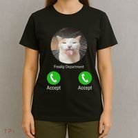 Freaky Department Funny Cat Meme T-Shirt thumb 4