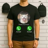 Freaky Department Funny Cat Meme T-Shirt thumb 6