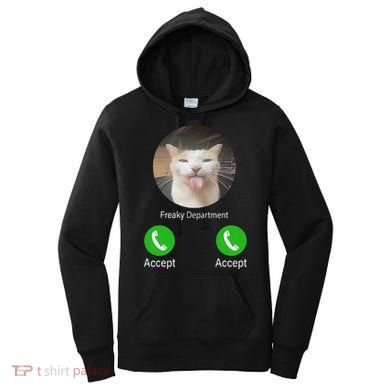 Freaky Department Funny Cat Meme Women's Hoodie
